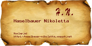 Haselbauer Nikoletta névjegykártya