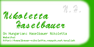 nikoletta haselbauer business card